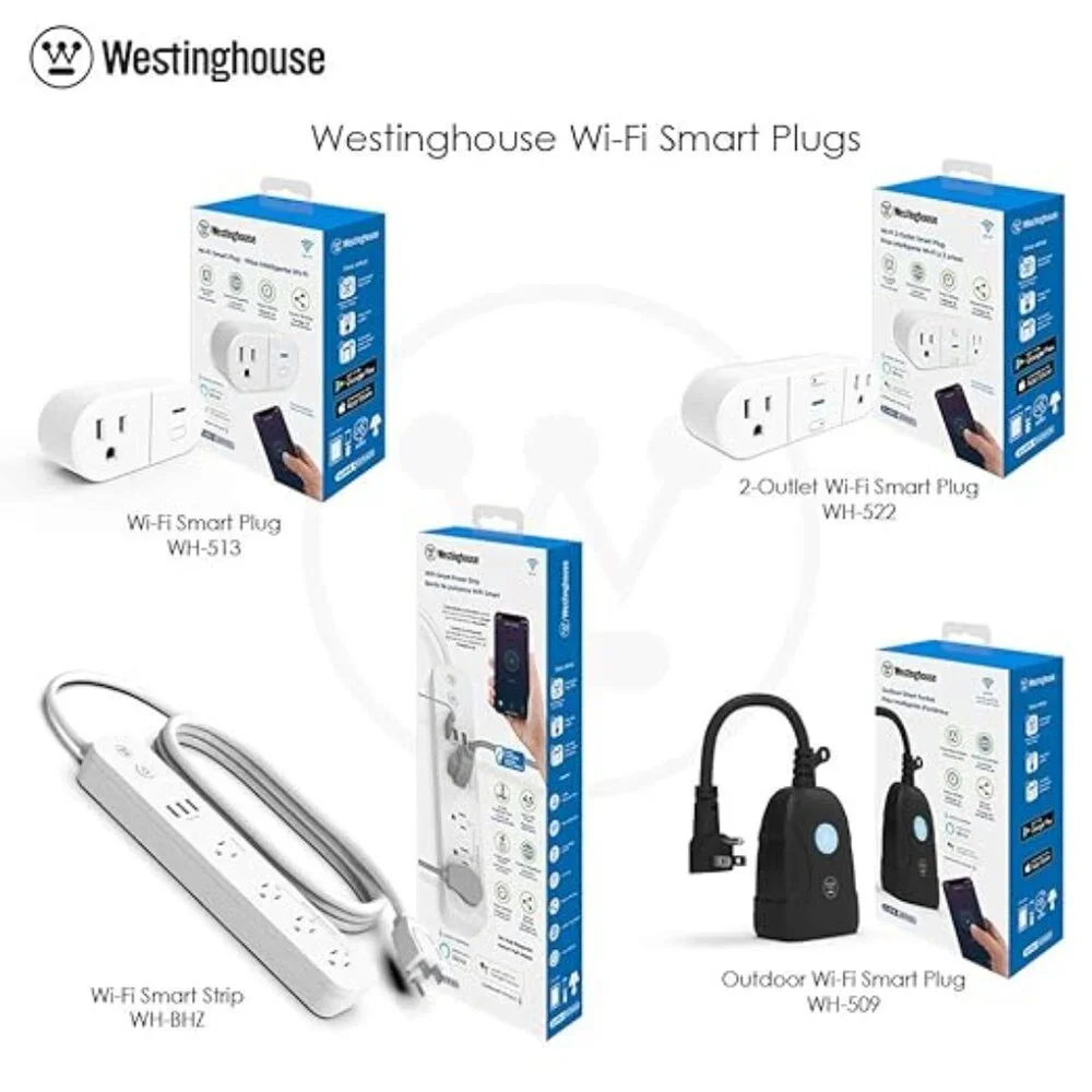 Westinghouse Wi-Fi Smart Power Strip Works w/ Alexa, Google Home